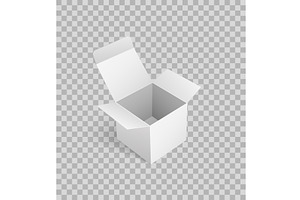 Cardboard Icon Mockup Of Carton Box