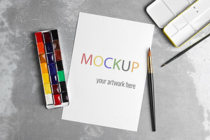 Artwork Mockup, a Print Template by nika-vera