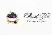 Blackberry Theme Clipart, a Food Illustration by New-School-Wave (Thumbnail 5 of 5)