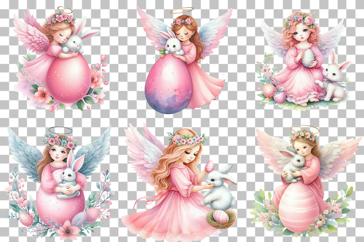 Easter Fairy Clipart, an Illustration by DreamCafeArt (Photo 2 of 6)