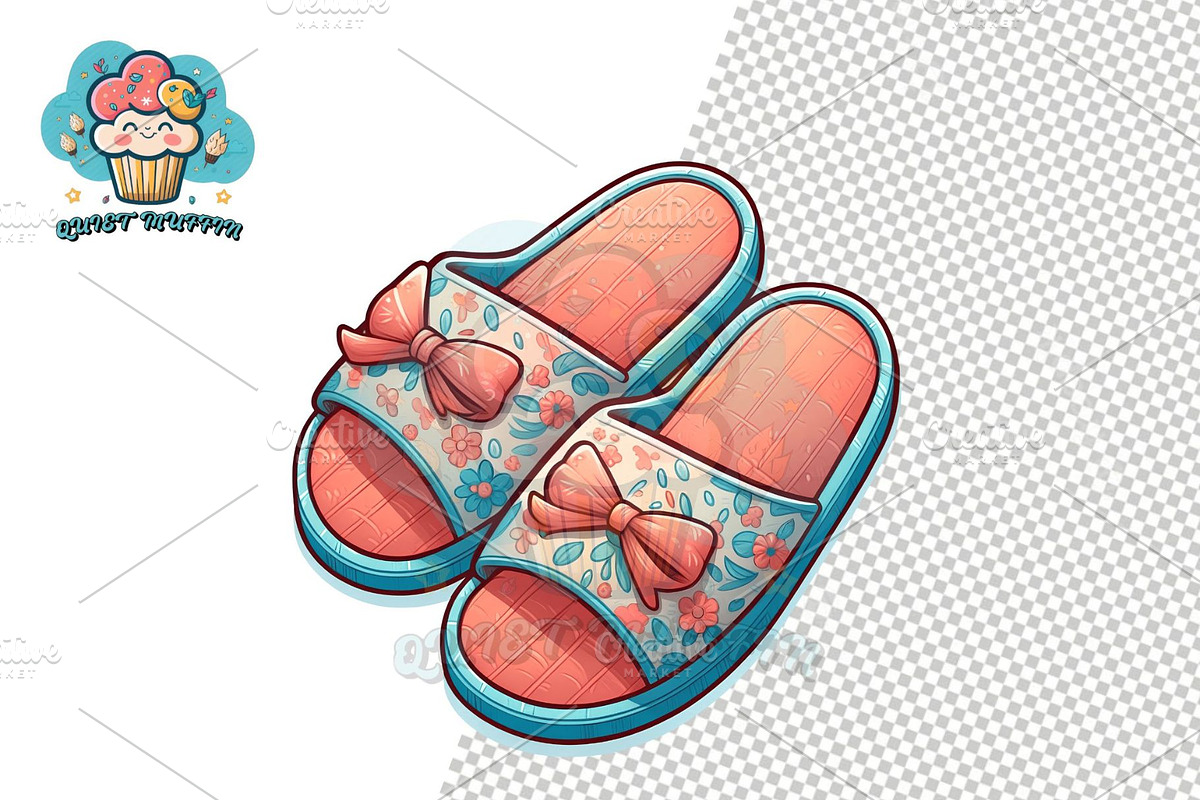 Slippers Clipart Collection, a Person Illustration by QM_ART (Photo 7 of 12)