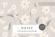 WATERCOLOR DAISY / illustration set, an Illustration by KruthDesign (Thumbnail 1 of 7)