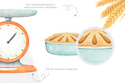 Cute baking digital clipart, a Food Illustration by Mespilia (Thumbnail 2 of 3)