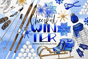 Watercolor winter colletion, a Decorative Illustration by Ekaterina Glazkova (Thumbnail 1 of 6)