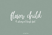 Flower Child whimsical brush font, a Script Font by Angele Kamp (Thumbnail 1 of 6)
