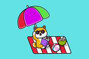 Cute Shiba Inu Dog Pack Cartoon, an Animal Illustration by Artstorystudio (Thumbnail 3 of 5)