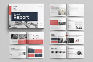 Annual Report Template Landscape, a Brochure Template by TemplatesForest