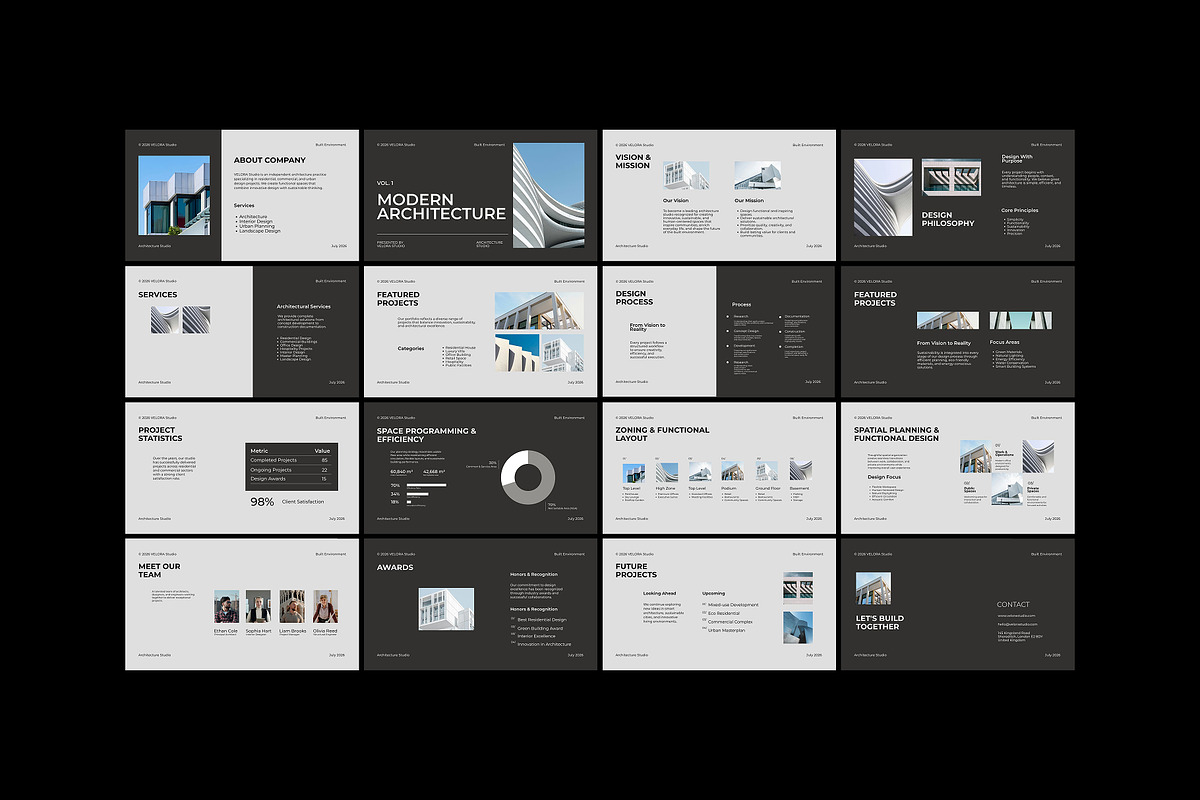 Modern Architecture Canva Template, a Presentation Template by adoestudio (Photo 8 of 9)