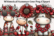Whimsical Summer Cow Png Clipart, a Seasonal Illustration by CreationArt (Thumbnail 1 of 6)