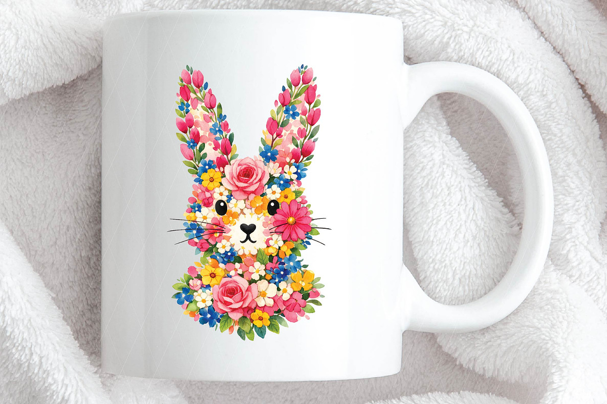 Easter Floral Bunny Png, Easter Png, an Illustration by DreamPrint404 (Photo 4 of 6)