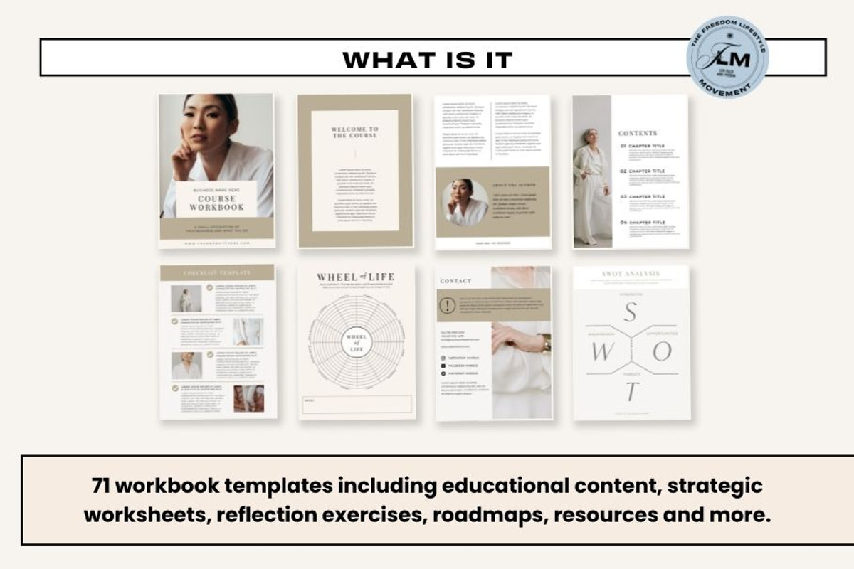 Course Workbook - White Luxe, a Templates & Theme by Freedom Business Shop (Photo 3 of 10)