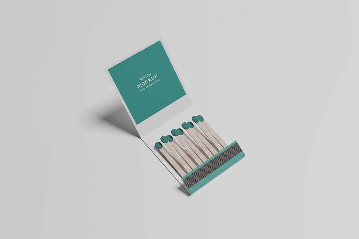 Matches Mockup, a Packaging Mockup by Pexelyou (Photo 7 of 7)