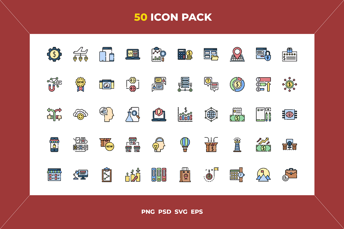 Startups icons, an Outline Icon by Wencory