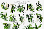 Tropical Greenery Watercolor Clipart, an Illustration by whiteheartdesign (Thumbnail 12 of 22)