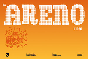 CS Areno Disco, a Slab Serif Font by Craft Supply Co.