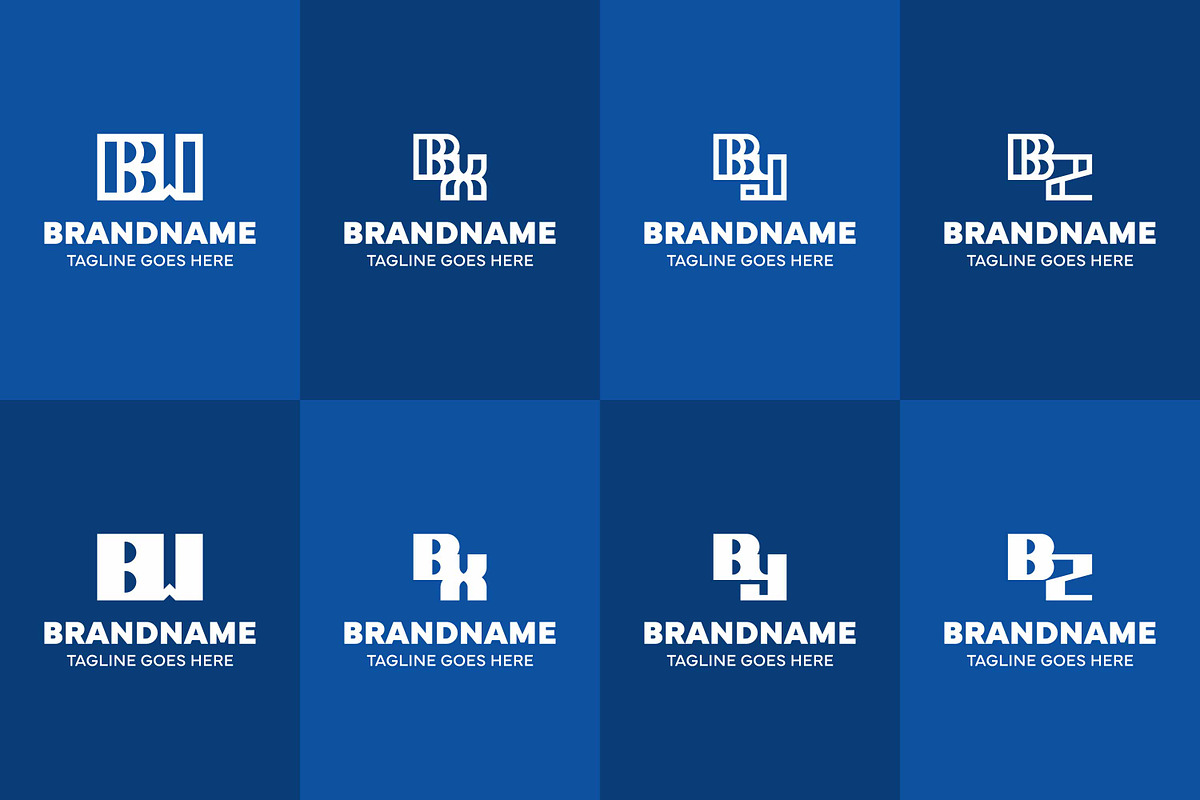Letters BW BX BY BZ Monogram Logo, a Branding & Logo Template by Pray Art Design Studio (Photo 2 of 2)