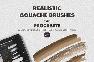 Gouache Procreate Brush Kit Of 23