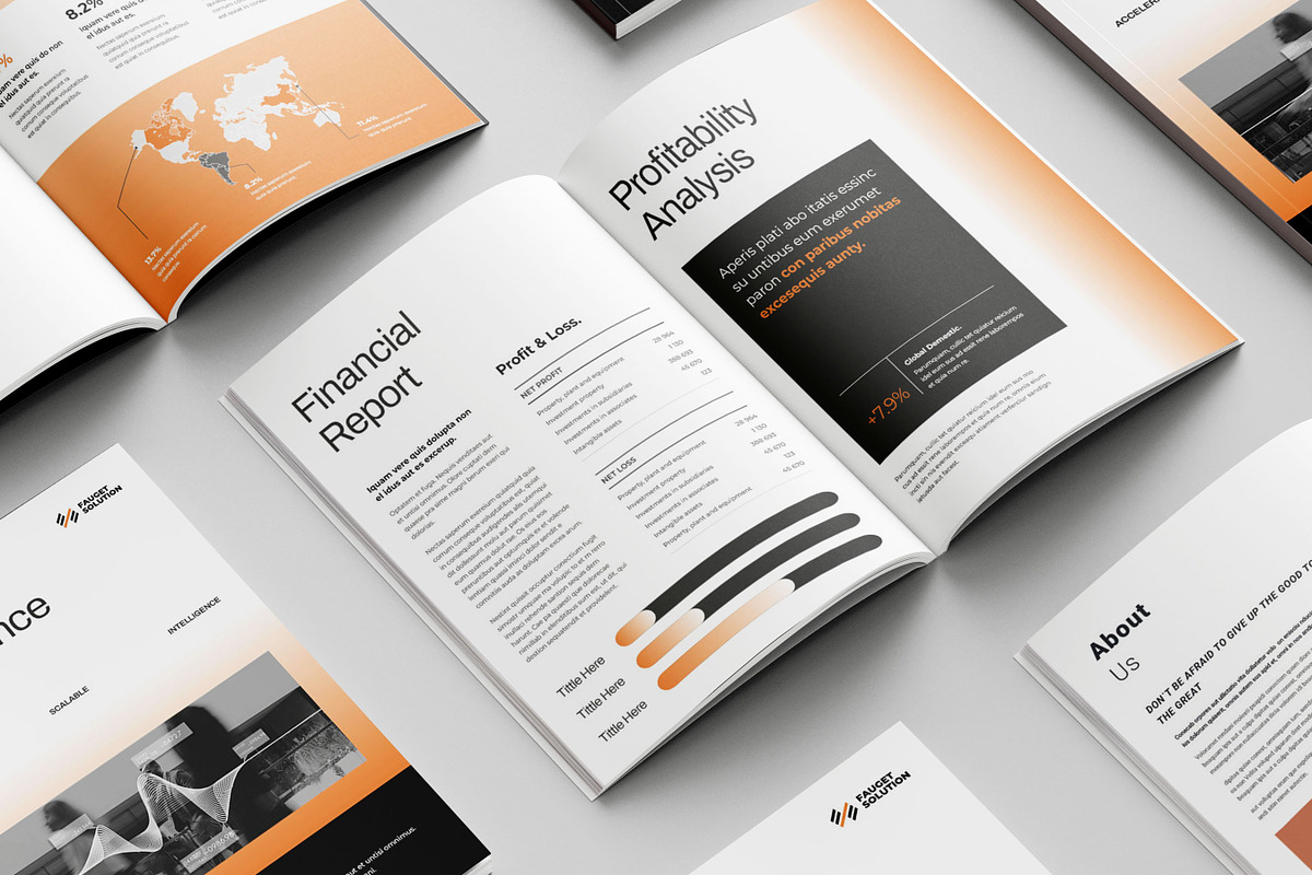 Annual Report template, Brochure, a Brochure Template by Niofix (Photo 4 of 6)
