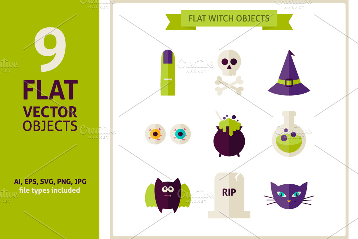 Halloween Vector Flat App Icons, an Icon by Anna_leni (Photo 7 of 7)