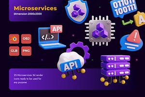 Microservices 3D Icon