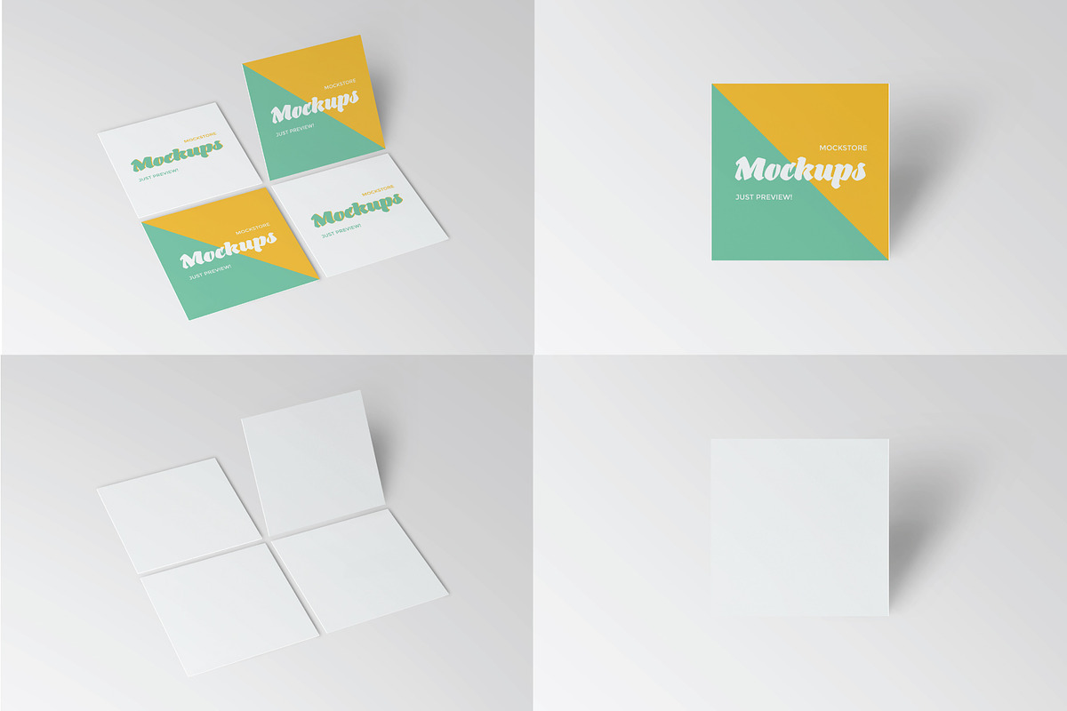 Square Business Card Mockups, a Print Template by Mockstore (Photo 9 of 10)