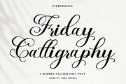 Friday Calligraphy, a Script Font by Aura Typeface (Thumbnail 1 of 8)