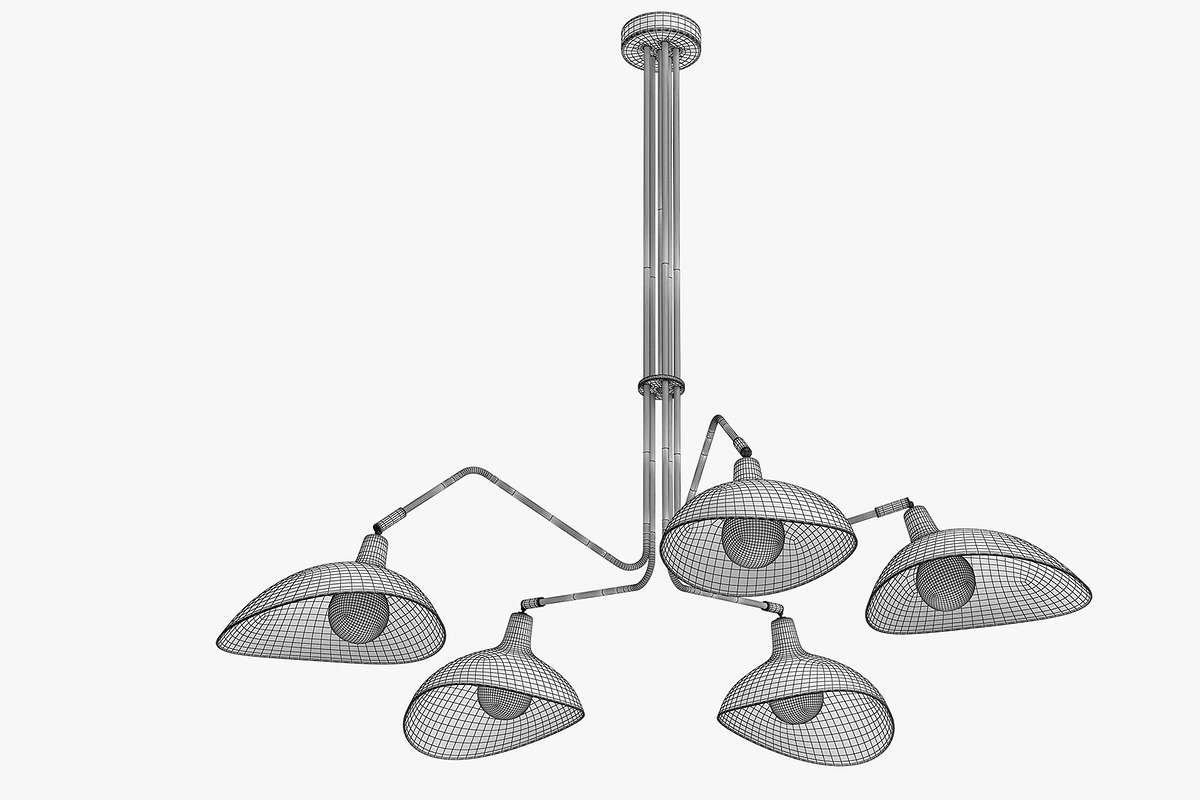 Joybird Juno Chandelier, a Light 3D Model by 3dmitruk (Photo 8 of 10)