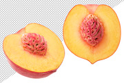 Cut peaches, an Object Graphic by Fruits+Veggies (Thumbnail 3 of 6)