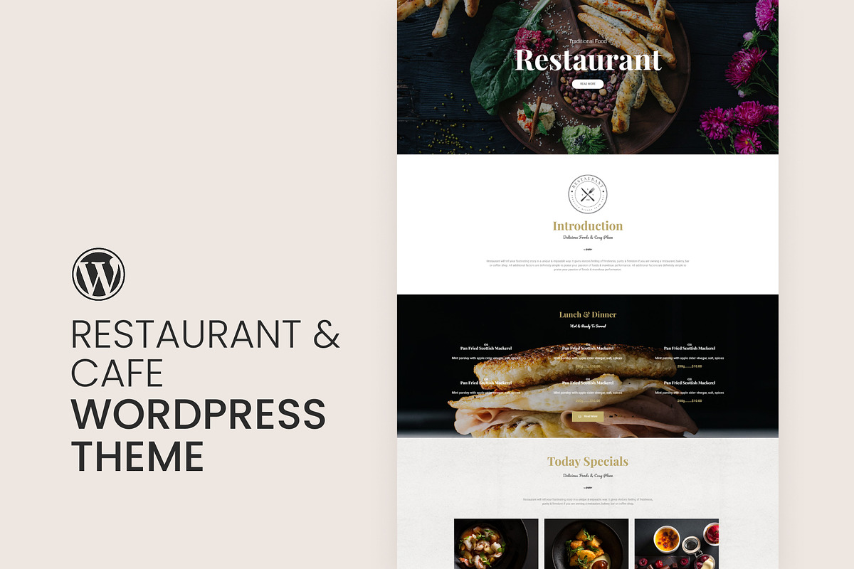 Restaurant & Café WordPress Theme, a WordPress Template by Pixflow (Photo 2 of 11)
