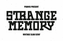 Strange Memory - Vintage Slab Serif