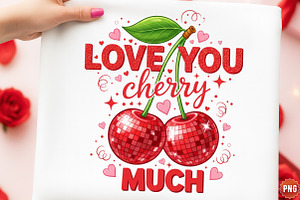 Love You Cherry Much PNG, an Illustration by SinaCreation