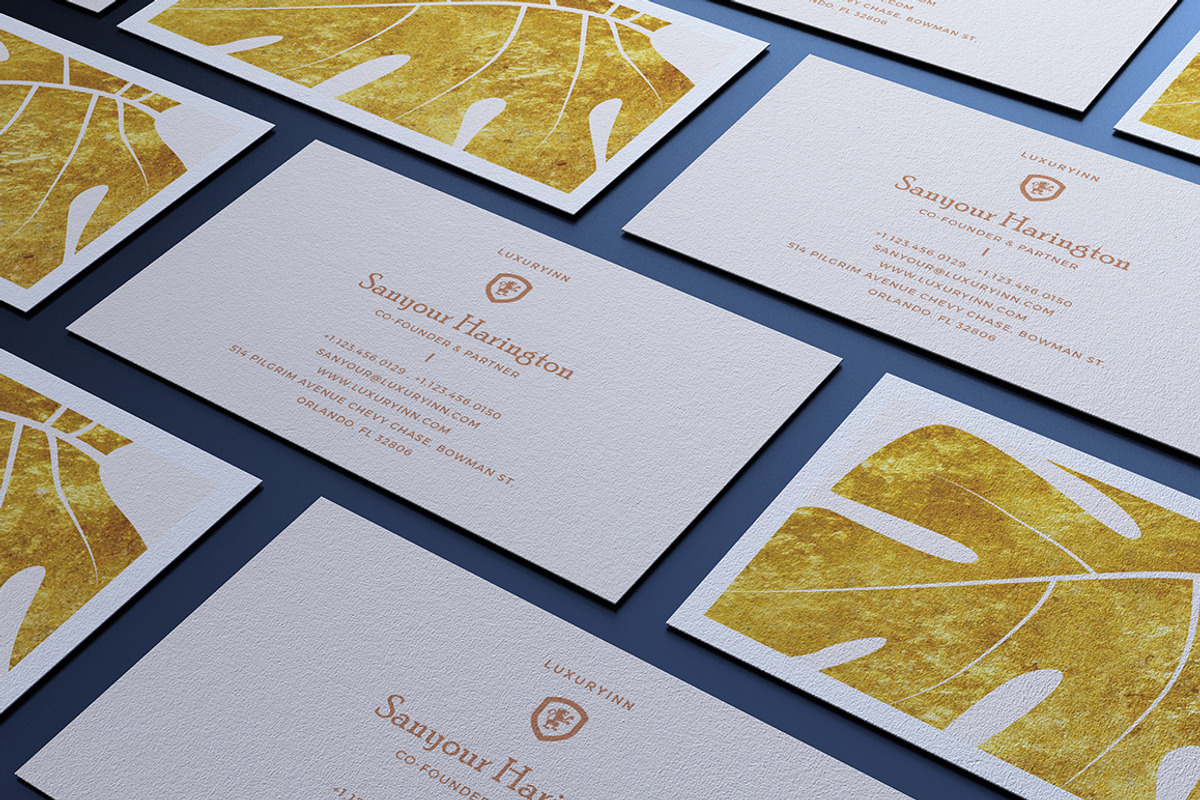 Stylish Gold Minimal Business Card, a Business Card Template by GraphicsEgg (Photo 4 of 5)