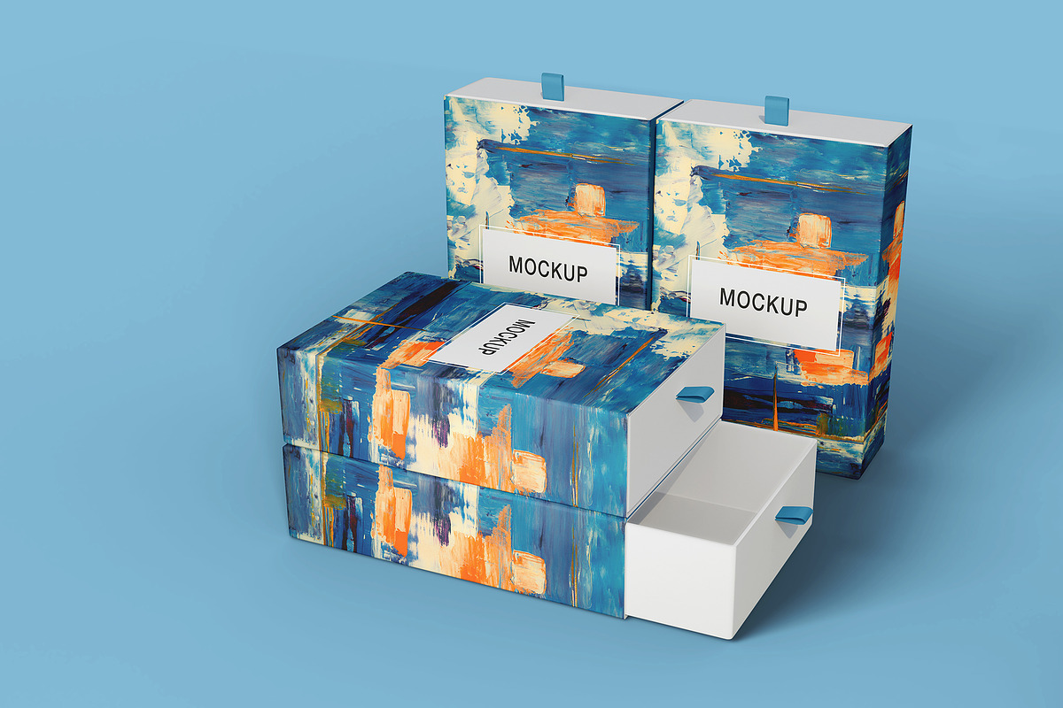 Isometric box mockup design, a Packaging Mockup by Raihan Rahman (Photo 13 of 22)