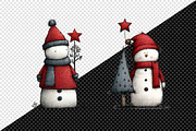 Whimsical Quirky Snowman Clipart, an Illustration by Creative Art (Thumbnail 13 of 13)