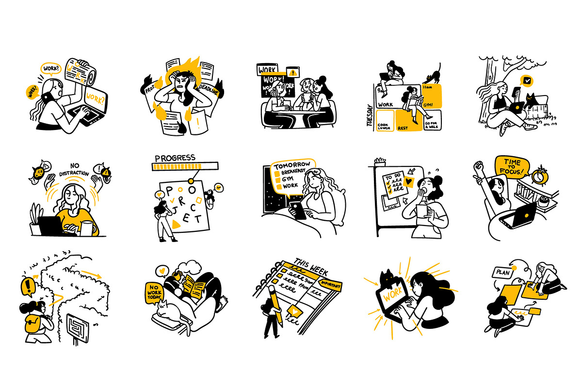 Freelance work illustration set, a Person Illustration by StonePic (Photo 2 of 3)