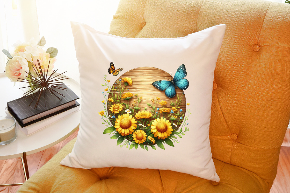 Summer Empty Sign & Wildflowers Clip, an Illustration by Sublimation Artist (Photo 6 of 6)