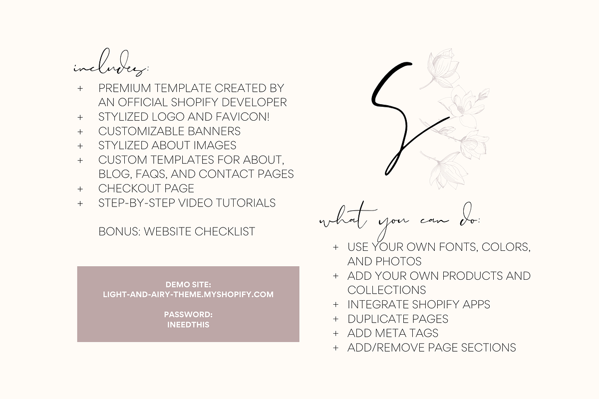 Elegant Shopify Theme | Light + Airy, a Templates & Theme by Easy Website Themes (Photo 8 of 8)