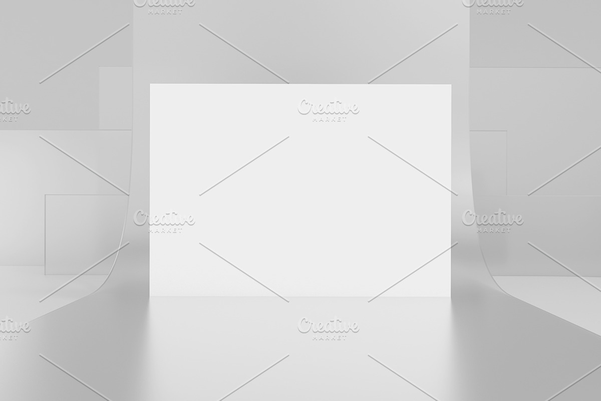 Flyer On Glass Mockup, an Advertising Mockup by Qaleb Studio (Photo 2 of 2)