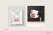 Bookish Christmas White Cat Clipart, an Animal Illustration by Blumensdiary (Thumbnail 4 of 6)