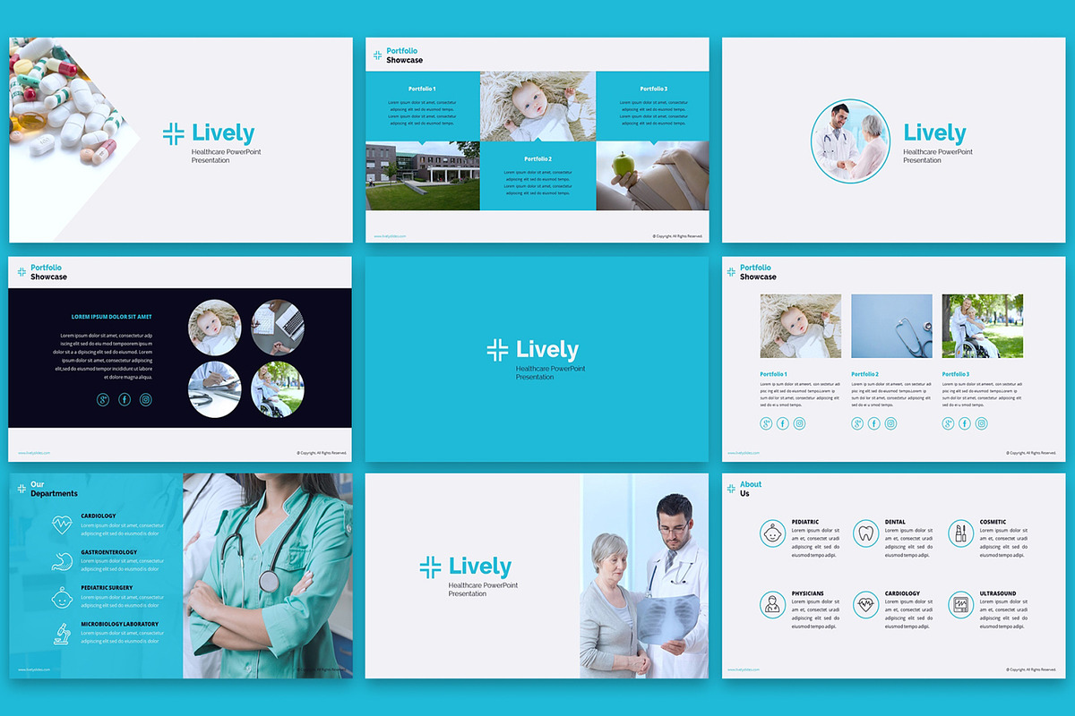 Lively Healthcare PPT Slides, a Presentation Template by MotoCMS (Photo 1 of 2)