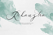 Rekanzha - Handwritten style, a Script Font by Brightone (Thumbnail 1 of 8)