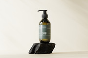 Dark Green Pump Bottle Mockups, a Packaging Mockup by MockupFree.Net (Thumbnail 2 of 8)