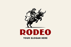 Cowboy Rodeo Western Logo, a Branding & Logo Template by funpixel