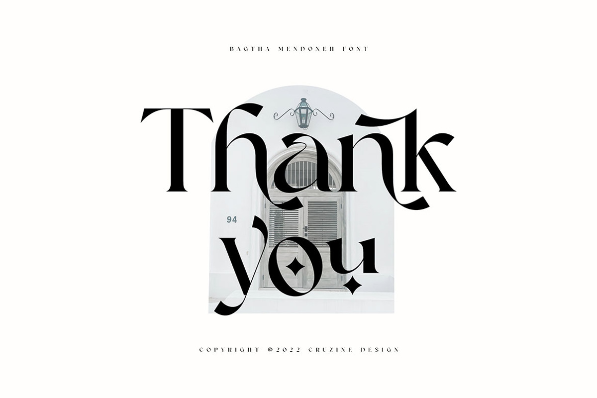 Bagtha Mendoneh Ligature Serif, a Serif Font by Cruzine (Photo 9 of 9)