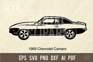 Chevrolet Camaro 1969 Car SVG