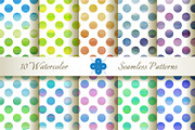 Seamless Watercolor Dotted Patterns, a Pattern Graphic by Patternalized (Thumbnail 1 of 4)