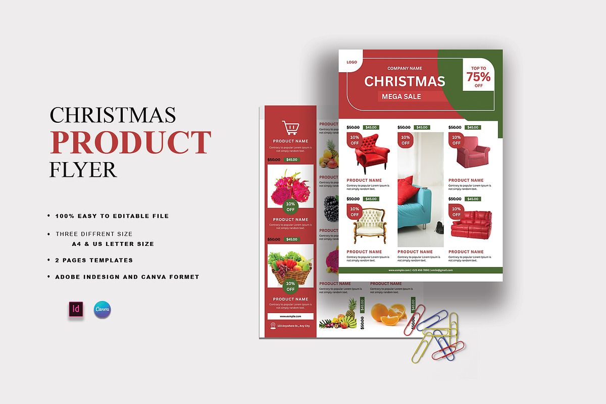 Christmas Products Flyer Template, a Flyer Template by Design Zone (Photo 1 of 5)