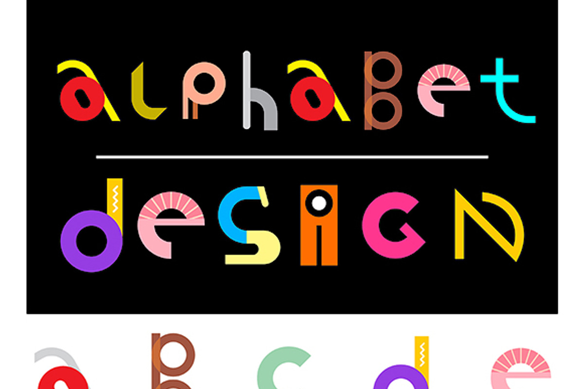 3 options of Alphabet Design, a Decorative Illustration by danjazzia