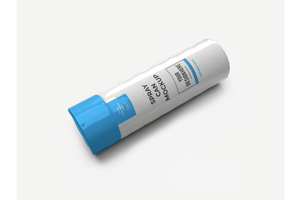 Aerosol Spray Bottle Mockup Template, a Packaging Mockup by DesignRushMarket (Photo 8 of 11)