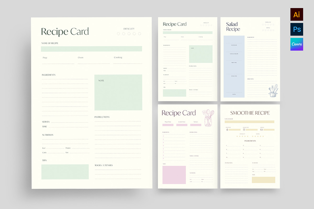 Recipe Cards Template